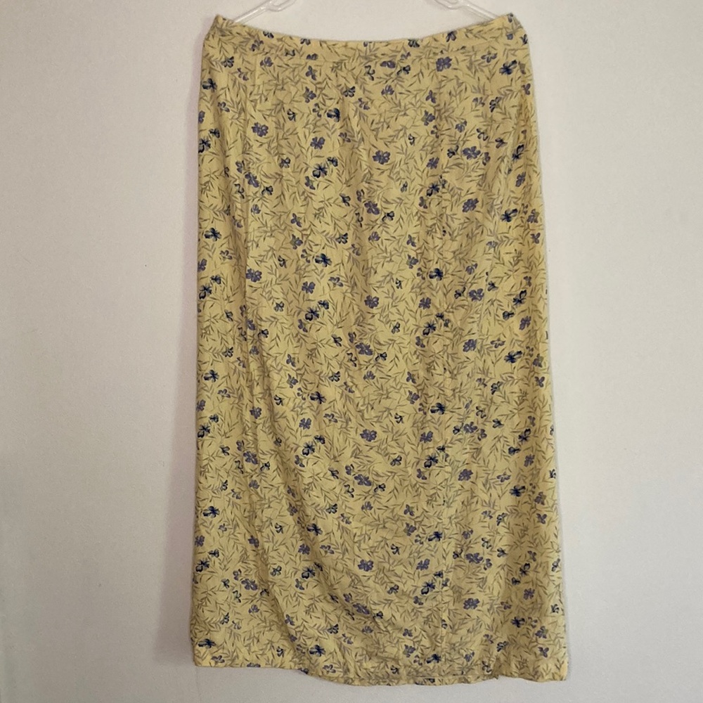 Vintage Christopher Banks Cottagecore Fairycore Floral Skirt With Slit